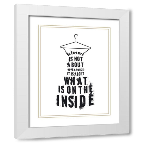 Elegance White Modern Wood Framed Art Print with Double Matting by Phillip, Jamie