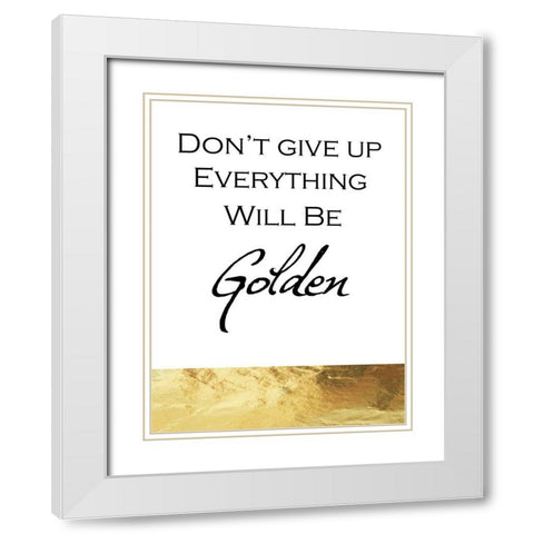 Golden White Modern Wood Framed Art Print with Double Matting by Phillip, Jamie
