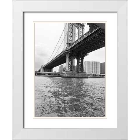 MANHT BRDG 2 White Modern Wood Framed Art Print with Double Matting by Phillip, Jamie