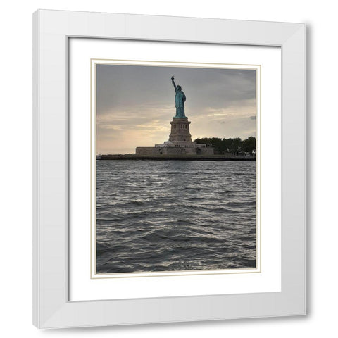 Stat 1 White Modern Wood Framed Art Print with Double Matting by Phillip, Jamie