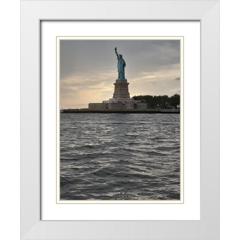 Stat 1 White Modern Wood Framed Art Print with Double Matting by Phillip, Jamie