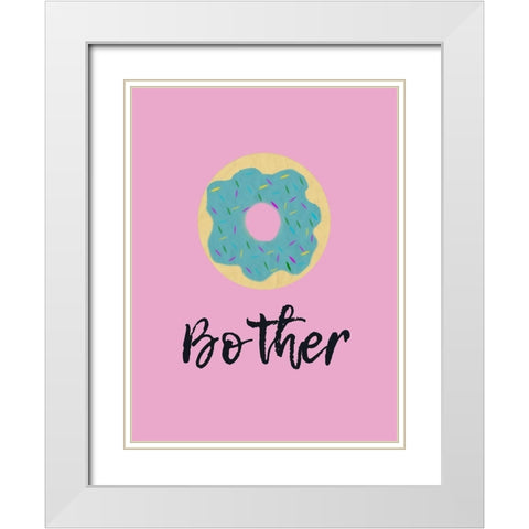 Doughnut Bother White Modern Wood Framed Art Print with Double Matting by Phillip, Jamie