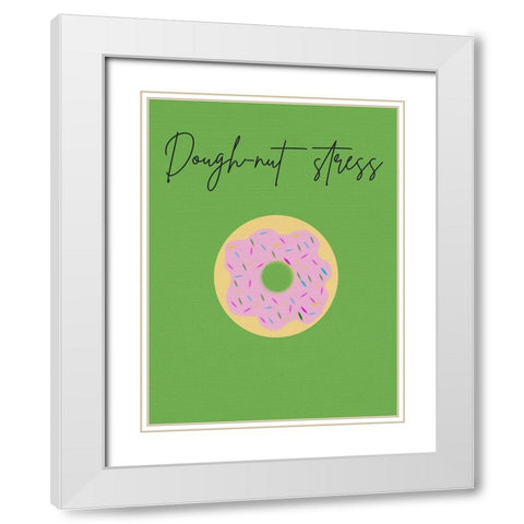 Doughnut Stress White Modern Wood Framed Art Print with Double Matting by Phillip, Jamie