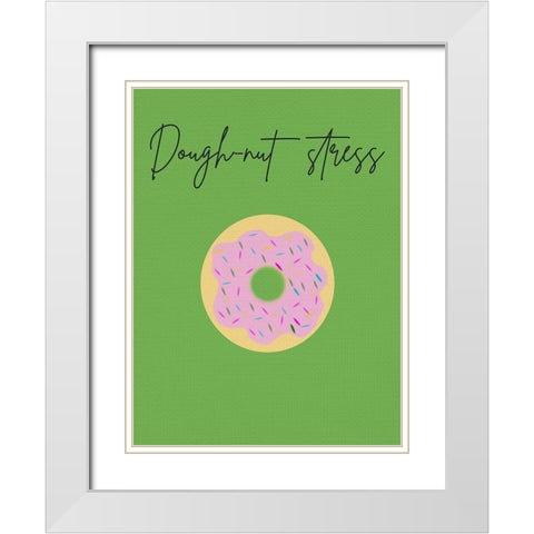 Doughnut Stress White Modern Wood Framed Art Print with Double Matting by Phillip, Jamie