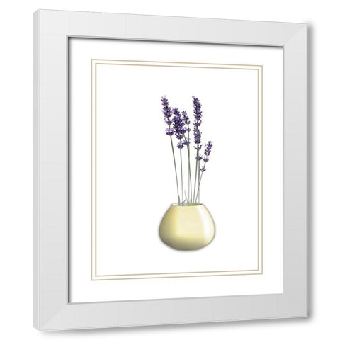 LAVENDER White Modern Wood Framed Art Print with Double Matting by Phillip, Jamie