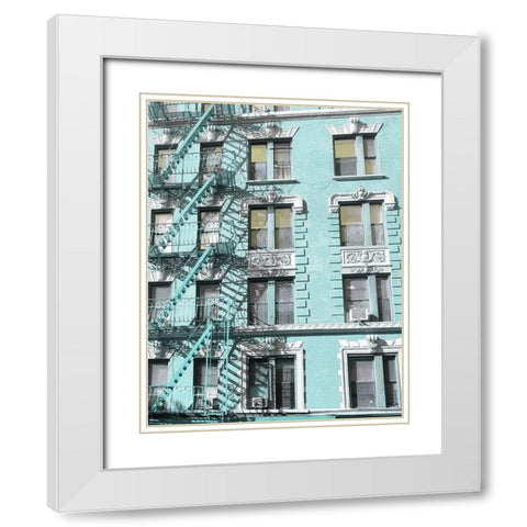 Town House 2 White Modern Wood Framed Art Print with Double Matting by Phillip, Jamie