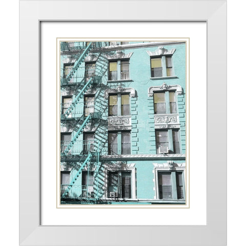 Town House 2 White Modern Wood Framed Art Print with Double Matting by Phillip, Jamie