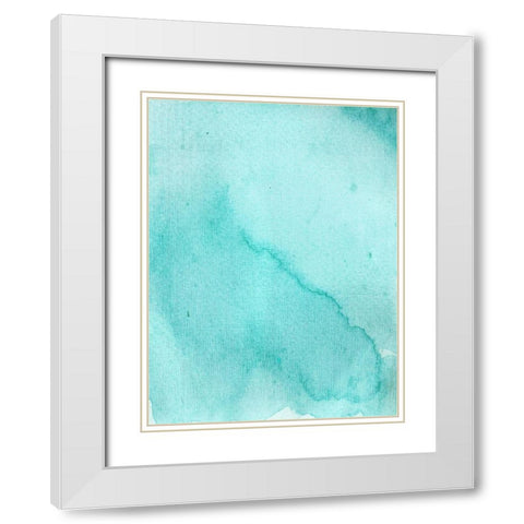 Aqua Canvas White Modern Wood Framed Art Print with Double Matting by Phillip, Jamie