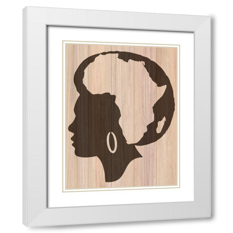 Mother Land White Modern Wood Framed Art Print with Double Matting by Phillip, Jamie