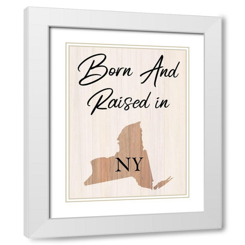 New York White Modern Wood Framed Art Print with Double Matting by Phillip, Jamie