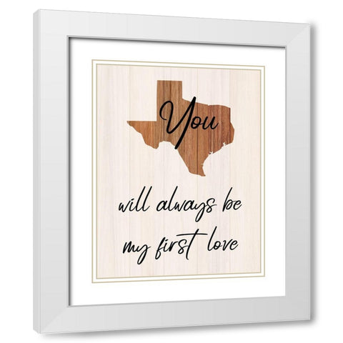 Texas White Modern Wood Framed Art Print with Double Matting by Phillip, Jamie