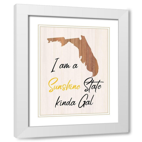 Florida White Modern Wood Framed Art Print with Double Matting by Phillip, Jamie