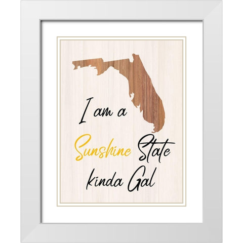Florida White Modern Wood Framed Art Print with Double Matting by Phillip, Jamie