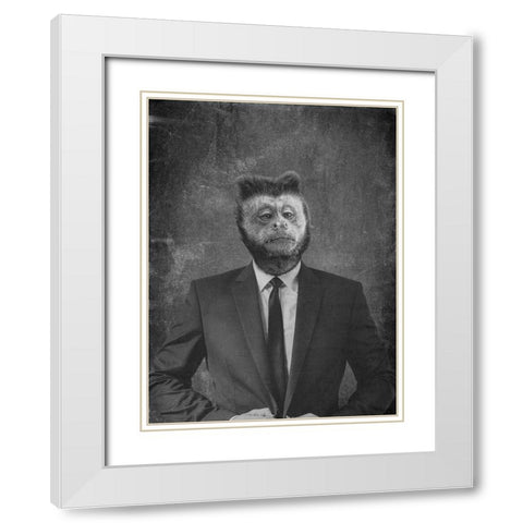 Upper Class 1 White Modern Wood Framed Art Print with Double Matting by Phillip, Jamie