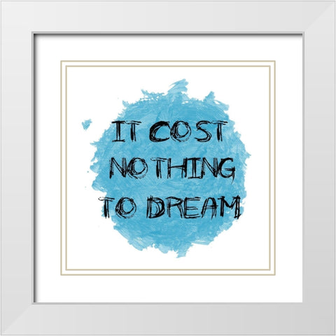 To Dream White Modern Wood Framed Art Print with Double Matting by Phillip, Jamie