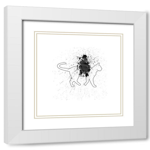 Catty Swag White Modern Wood Framed Art Print with Double Matting by Phillip, Jamie