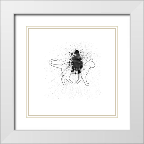 Catty Swag White Modern Wood Framed Art Print with Double Matting by Phillip, Jamie