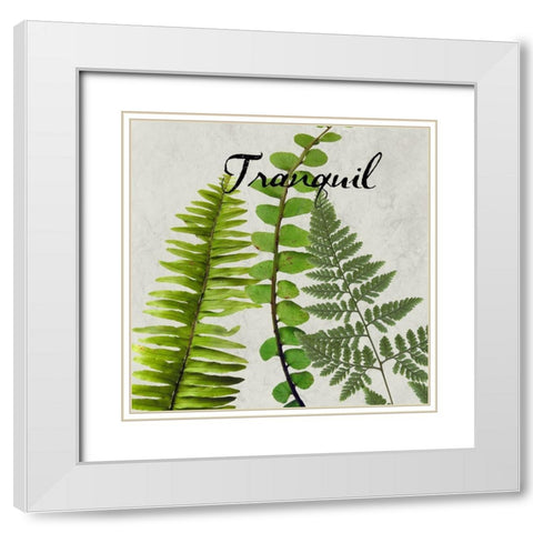 Tranquil White Modern Wood Framed Art Print with Double Matting by Phillip, Jamie