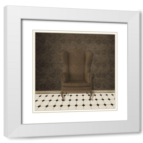 Relax In Style White Modern Wood Framed Art Print with Double Matting by Phillip, Jamie