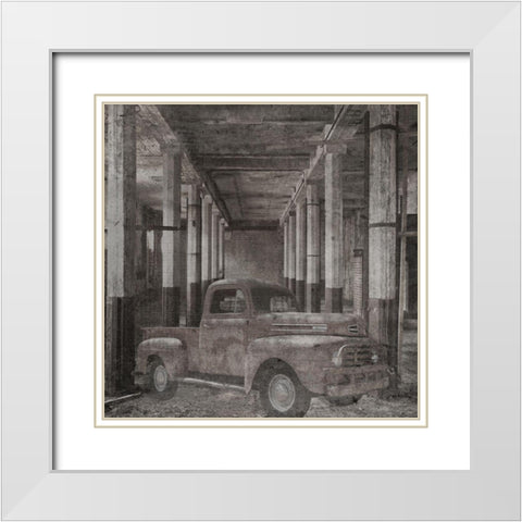 Retro Ride White Modern Wood Framed Art Print with Double Matting by Phillip, Jamie