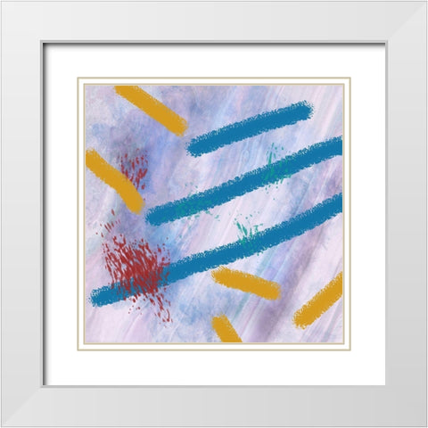 Blanch Abstract  White Modern Wood Framed Art Print with Double Matting by Phillip, Jamie