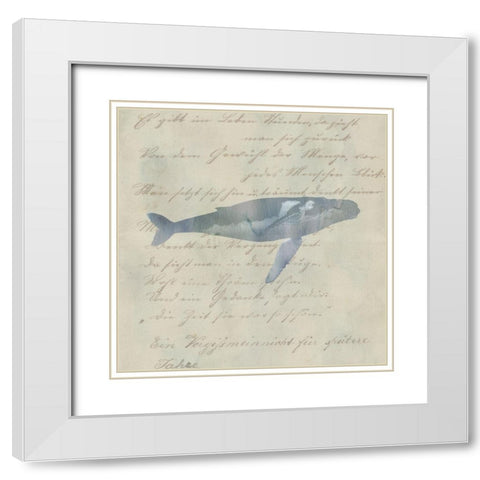 Whale Done White Modern Wood Framed Art Print with Double Matting by Phillip, Jamie