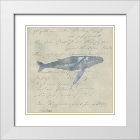 Whale Done White Modern Wood Framed Art Print with Double Matting by Phillip, Jamie