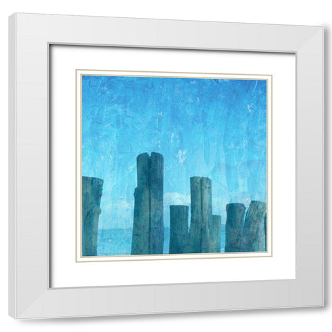 Beach Day White Modern Wood Framed Art Print with Double Matting by Phillip, Jamie