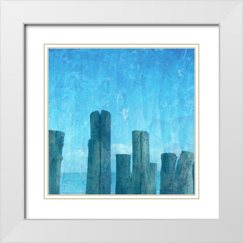 Beach Day White Modern Wood Framed Art Print with Double Matting by Phillip, Jamie