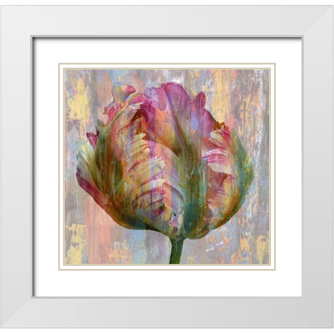 Tulip Abstract White Modern Wood Framed Art Print with Double Matting by Phillip, Jamie