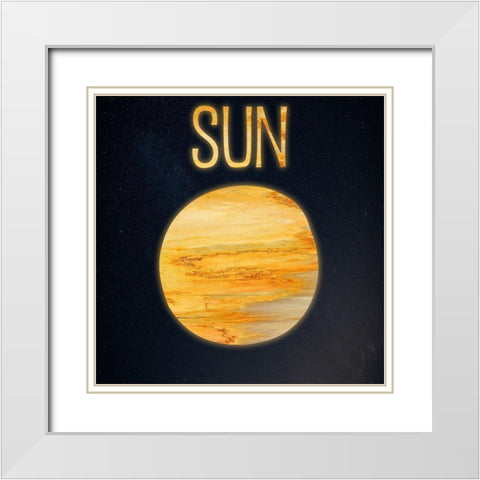 Sun White Modern Wood Framed Art Print with Double Matting by Phillip, Jamie