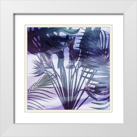 Tropical Floral 11 White Modern Wood Framed Art Print with Double Matting by Phillip, Jamie
