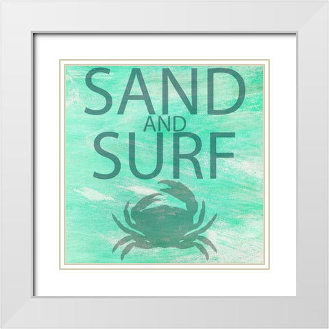 Sand and Surf White Modern Wood Framed Art Print with Double Matting by Phillip, Jamie