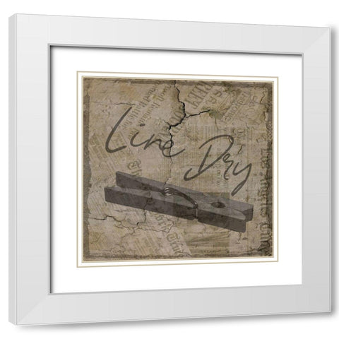 Vintage Pin White Modern Wood Framed Art Print with Double Matting by Phillip, Jamie