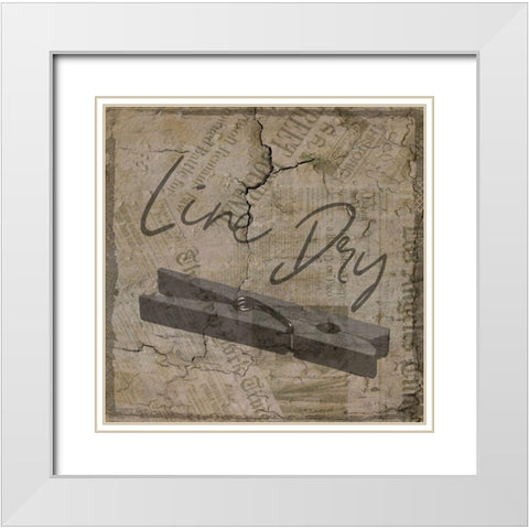 Vintage Pin White Modern Wood Framed Art Print with Double Matting by Phillip, Jamie