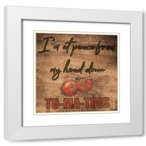 Kitchen Talk 5 White Modern Wood Framed Art Print with Double Matting by Phillip, Jamie