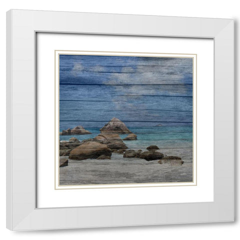 Grand Bay White Modern Wood Framed Art Print with Double Matting by Phillip, Jamie