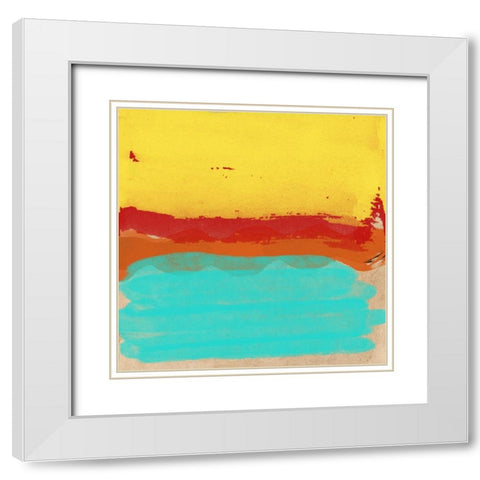 Striking Strokes White Modern Wood Framed Art Print with Double Matting by Phillip, Jamie