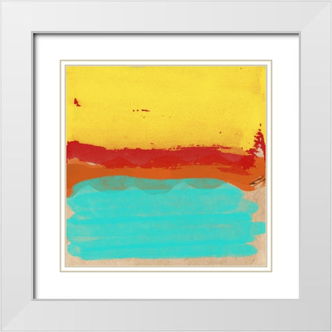Striking Strokes White Modern Wood Framed Art Print with Double Matting by Phillip, Jamie