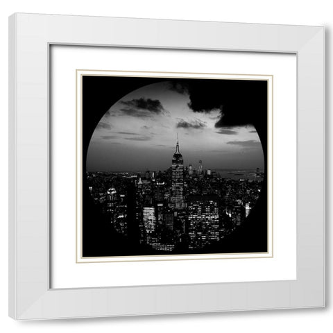 In The Shadows of N.Y White Modern Wood Framed Art Print with Double Matting by Phillip, Jamie