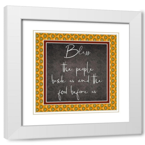 Bless White Modern Wood Framed Art Print with Double Matting by Phillip, Jamie