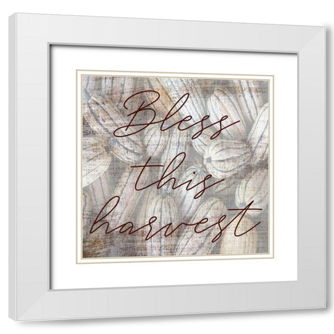 Bless This Harvest White Modern Wood Framed Art Print with Double Matting by Phillip, Jamie