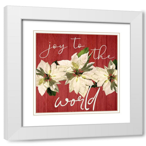 Joy White Modern Wood Framed Art Print with Double Matting by Phillip, Jamie