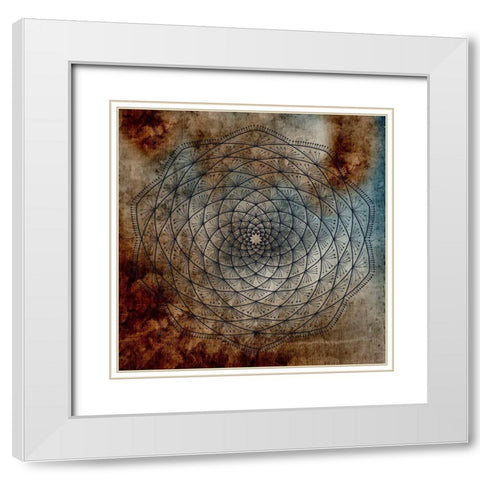 Topia 2 White Modern Wood Framed Art Print with Double Matting by Phillip, Jamie
