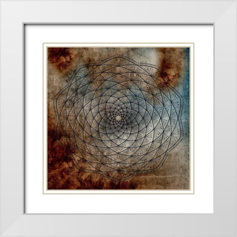 Topia 2 White Modern Wood Framed Art Print with Double Matting by Phillip, Jamie