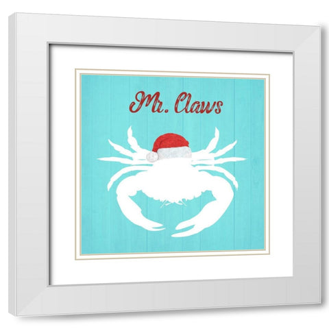 Mr. Claws White Modern Wood Framed Art Print with Double Matting by Phillip, Jamie
