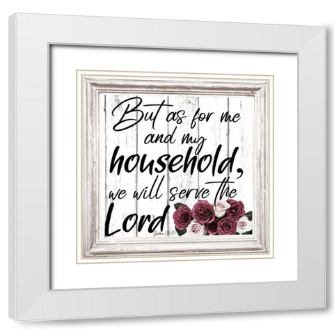 Serve The Lord White Modern Wood Framed Art Print with Double Matting by Phillip, Jamie