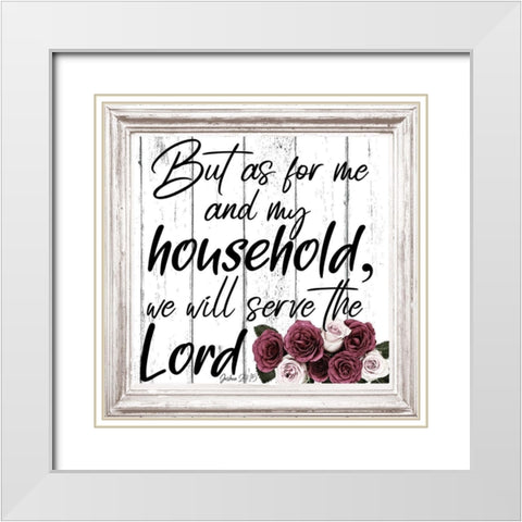 Serve The Lord White Modern Wood Framed Art Print with Double Matting by Phillip, Jamie