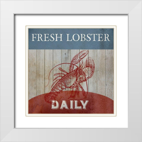 Fresh Lobster White Modern Wood Framed Art Print with Double Matting by Phillip, Jamie