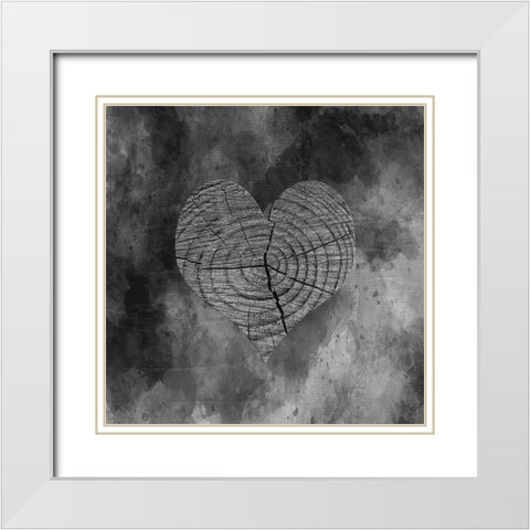 Love Is There 2 White Modern Wood Framed Art Print with Double Matting by Phillip, Jamie